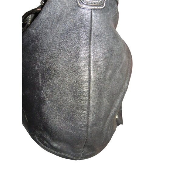 Coach 2010 Soho Black Leather Large Pleated Hobo Buckle Strap Shoulder Bag - Picture 4 of 14